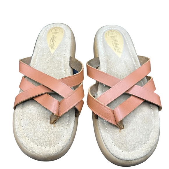 Leather Craft Women’s Toni Slides Brown Size 9 - Picture 2 of 14